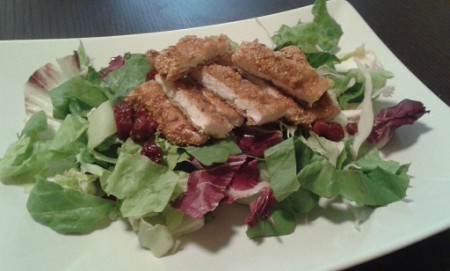 Amaránt bundában sült pulykamell